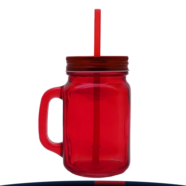 15 oz. Water Jars With Straw - 15 oz. Water Jars With Straw - Image 5 of 6