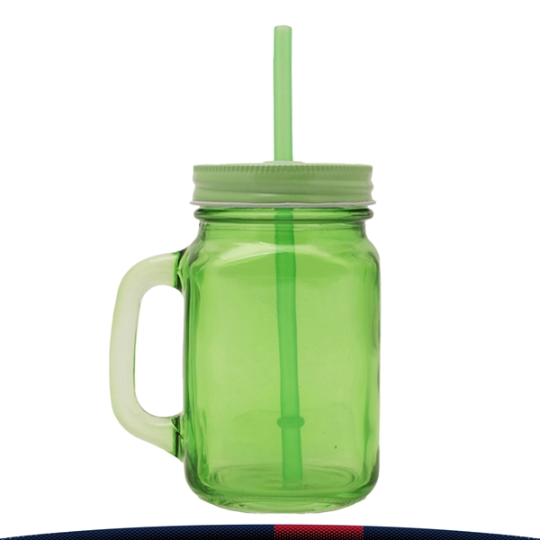 15 oz. Water Jars With Straw - 15 oz. Water Jars With Straw - Image 6 of 6