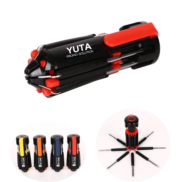 8 In 1 Screwdrivers With Worklight - 8 In 1 Screwdrivers With Worklight - Image 0 of 0