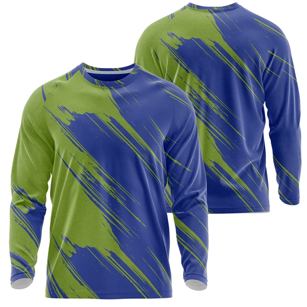 Youth 180 GSM Cotton Feel Sublimation Long Sleeve T-Shirt - Youth 180 GSM Cotton Feel Sublimation Long Sleeve T-Shirt - Image 2 of 3