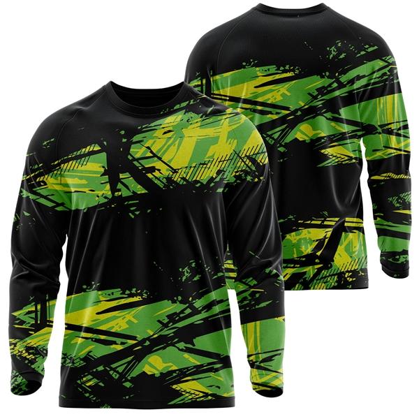 Youth 180 GSM Cotton Feel Sublimation Long Sleeve T-Shirt - Youth 180 GSM Cotton Feel Sublimation Long Sleeve T-Shirt - Image 3 of 3