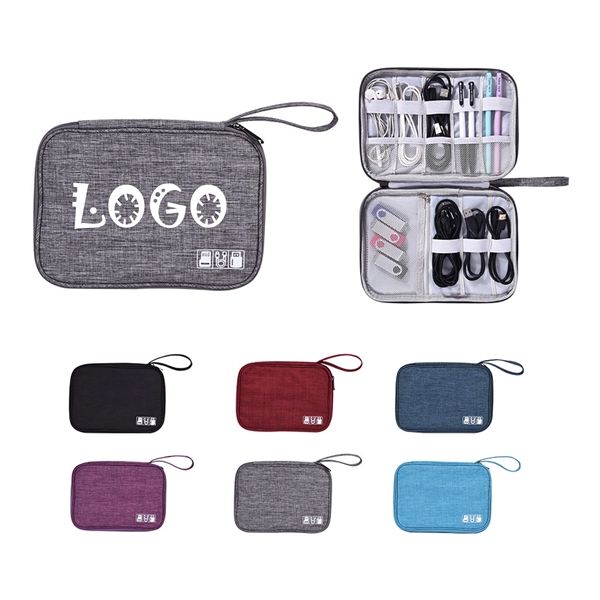 Portable Electronic Accessories Case Cable Organizer Bag - Portable Electronic Accessories Case Cable Organizer Bag - Image 0 of 9