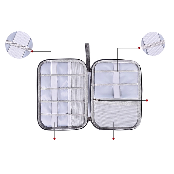 Portable Electronic Accessories Case Cable Organizer Bag - Portable Electronic Accessories Case Cable Organizer Bag - Image 5 of 9