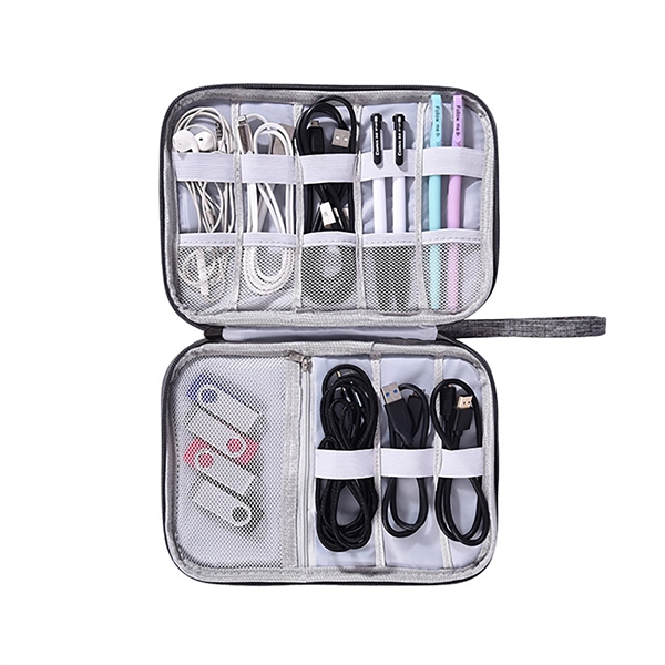 Portable Electronic Accessories Case Cable Organizer Bag - Portable Electronic Accessories Case Cable Organizer Bag - Image 6 of 9