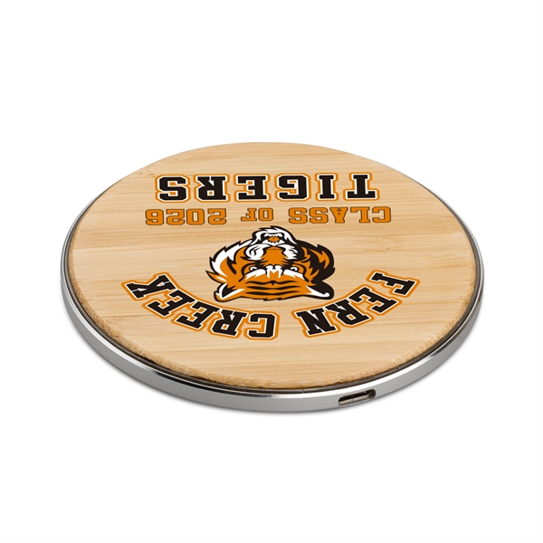 Chayes Bamboo 15W Qi Wireless Charger - Chayes Bamboo 15W Qi Wireless Charger - Image 1 of 8