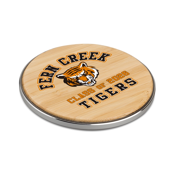 Chayes Bamboo 15W Qi Wireless Charger - Chayes Bamboo 15W Qi Wireless Charger - Image 2 of 8