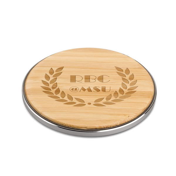 Chayes Bamboo 15W Qi Wireless Charger - Chayes Bamboo 15W Qi Wireless Charger - Image 3 of 8