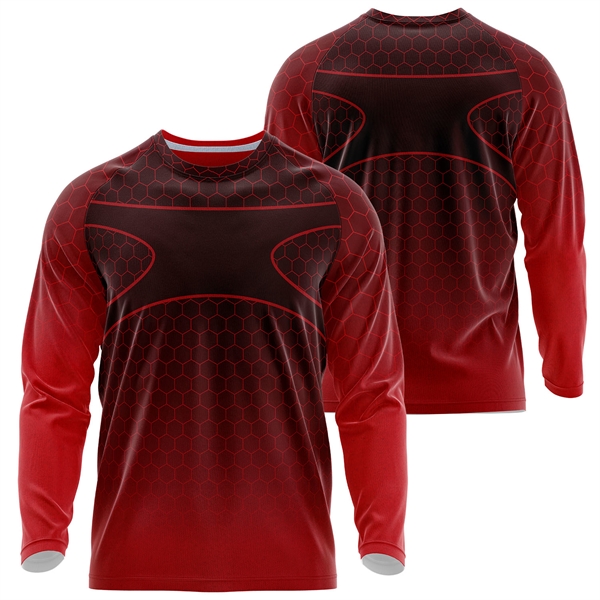 Unisex 180 GSM Cotton Feel Jersey Long Sleeve T-Shirt - Unisex 180 GSM Cotton Feel Jersey Long Sleeve T-Shirt - Image 2 of 3