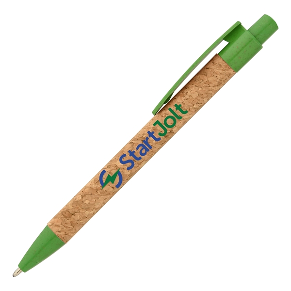 Bali Cork Pen with Wheat Plastic Trim - ColorJet - Bali Cork Pen with Wheat Plastic Trim - ColorJet - Image 1 of 4