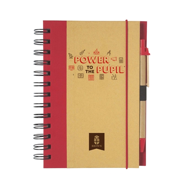 Eco-Inspired Spiral Notebook & Pen - Eco-Inspired Spiral Notebook & Pen - Image 1 of 6