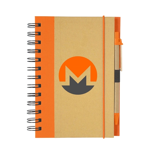 Eco-Inspired Spiral Notebook & Pen - Eco-Inspired Spiral Notebook & Pen - Image 3 of 7