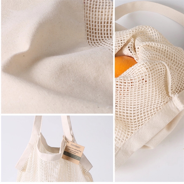 Shopping Bag Reusable Cotton Grocery Mesh Tote - Shopping Bag Reusable Cotton Grocery Mesh Tote - Image 1 of 2