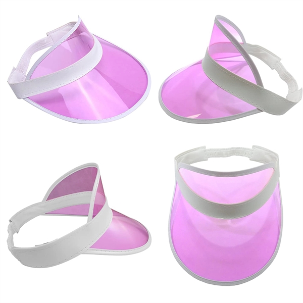 Candy Color Sun Visors Plastic Clear UV Protection Cap - Candy Color Sun Visors Plastic Clear UV Protection Cap - Image 4 of 4