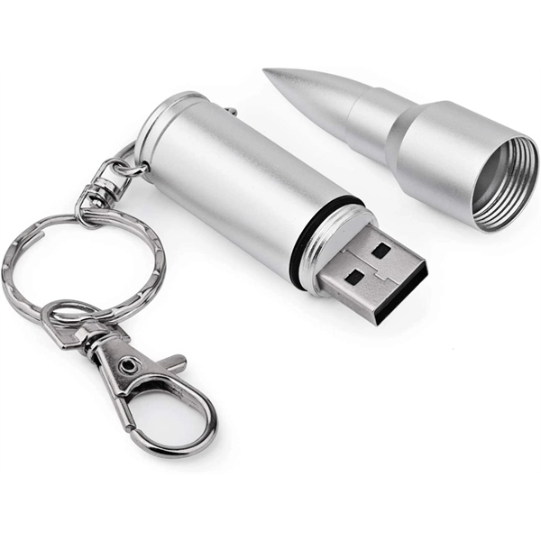 Bullet 16G Usb Flash Drive Keychain - Bullet 16G Usb Flash Drive Keychain - Image 4 of 6