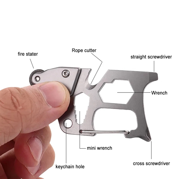 Outdoor Camping Multifunctional Flint Carabiner - Outdoor Camping Multifunctional Flint Carabiner - Image 3 of 5