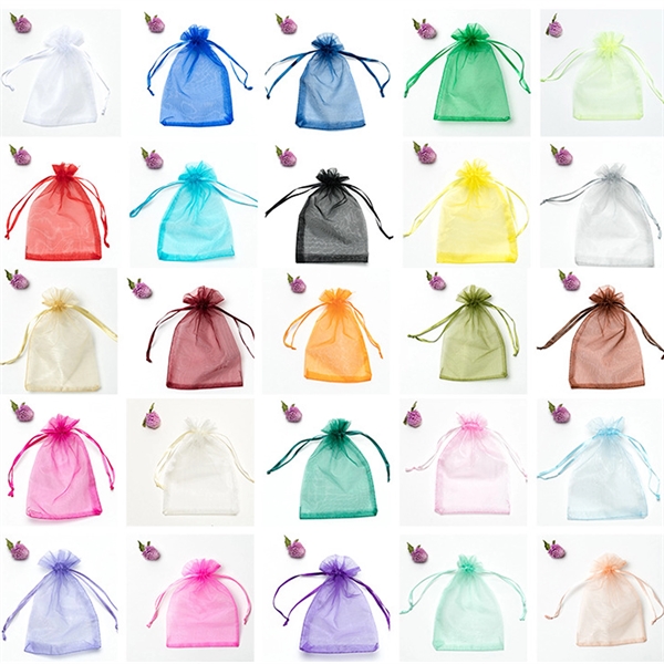 Multi-Size Drawstring Mesh Organza Gift Bag - Multi-Size Drawstring Mesh Organza Gift Bag - Image 1 of 9