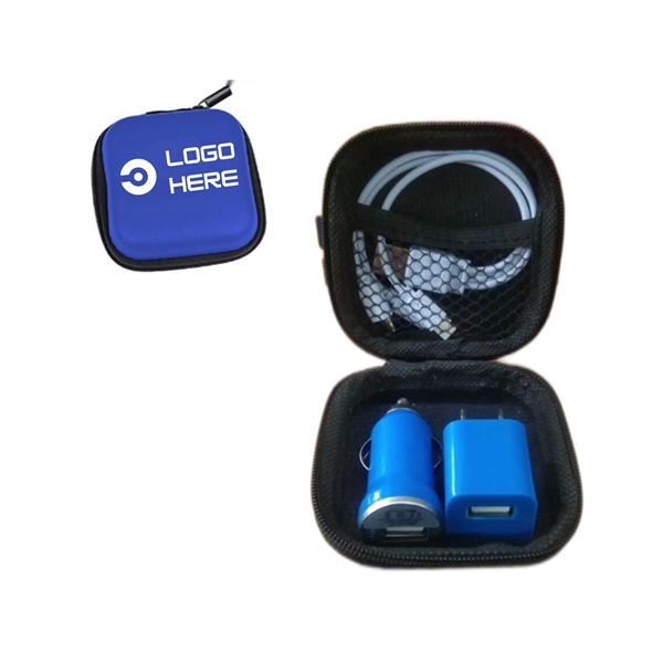 Mini Car Phone Charger Head 3-In-1 Business Travel Set - Mini Car Phone Charger Head 3-In-1 Business Travel Set - Image 0 of 1