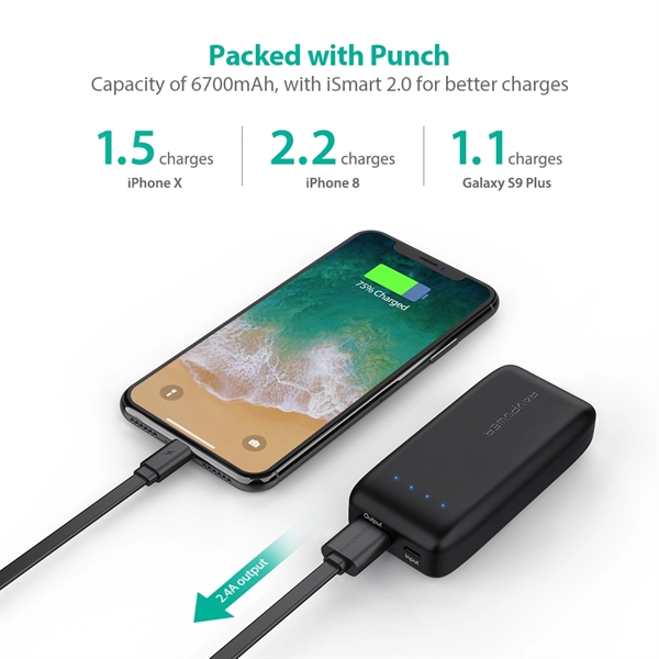 Prudential RAVPower Compact 6700mAh Power Bank - Prudential RAVPower Compact 6700mAh Power Bank - Image 8 of 14