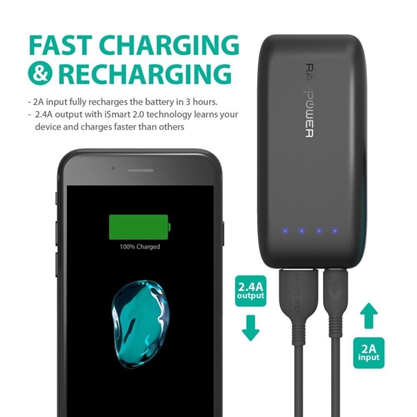 Prudential RAVPower Compact 6700mAh Power Bank - Prudential RAVPower Compact 6700mAh Power Bank - Image 11 of 14
