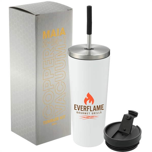 Maia 2-in-1 Copper Vacuum Tumbler Kit 24oz - Maia 2-in-1 Copper Vacuum Tumbler Kit 24oz - Image 1 of 2