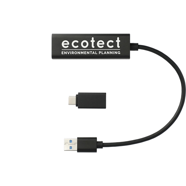 Aluminum 4-Port USB 3.0 Hub with Type C Adapter - Aluminum 4-Port USB 3.0 Hub with Type C Adapter - Image 0 of 0