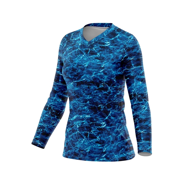 Mossy Oak® Women's Polyester Interlock T-Shirt, UPF 50+ - Mossy Oak® Women's Polyester Interlock T-Shirt, UPF 50+ - Image 2 of 3