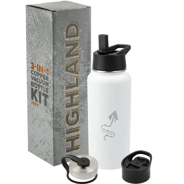 Highland 3-in-1 Copper Vacuum Bottle Kit 32oz - Highland 3-in-1 Copper Vacuum Bottle Kit 32oz - Image 1 of 2