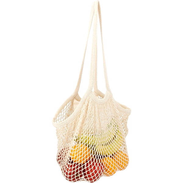 Riviera Cotton Mesh Market Bag w/Zippered Pouch - Riviera Cotton Mesh Market Bag w/Zippered Pouch - Image 7 of 7