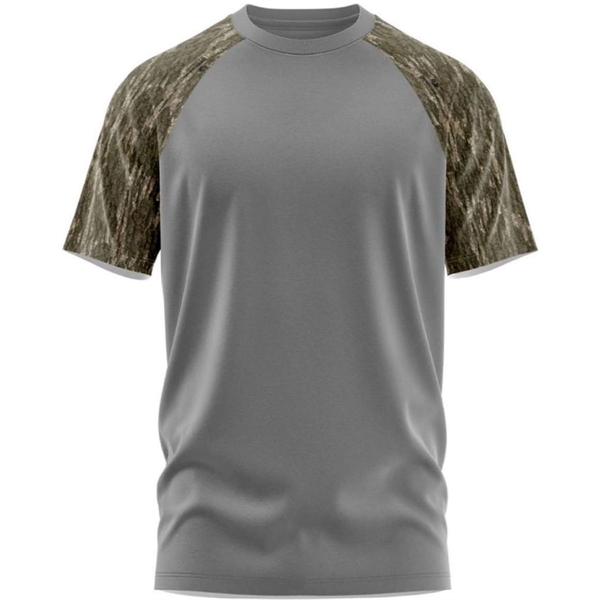 Mossy Oak® Men's Raglan 4.4 Oz. Polyester Interlock T-Shirt - Mossy Oak® Men's Raglan 4.4 Oz. Polyester Interlock T-Shirt - Image 3 of 14