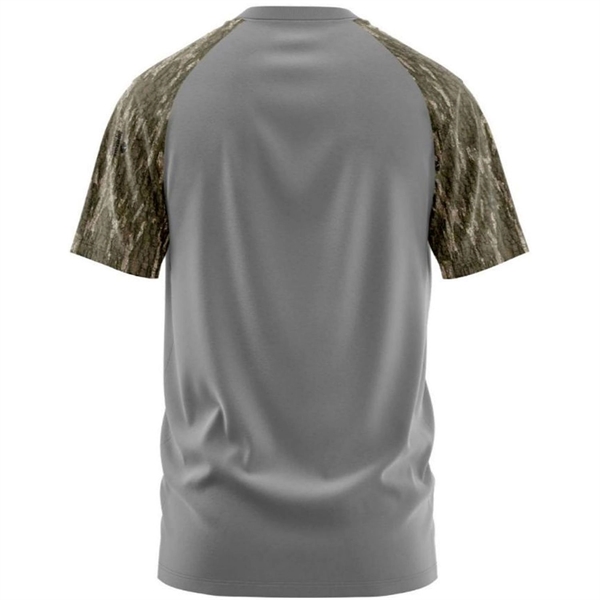 Mossy Oak® Men's Raglan 4.4 Oz. Polyester Interlock T-Shirt - Mossy Oak® Men's Raglan 4.4 Oz. Polyester Interlock T-Shirt - Image 4 of 14
