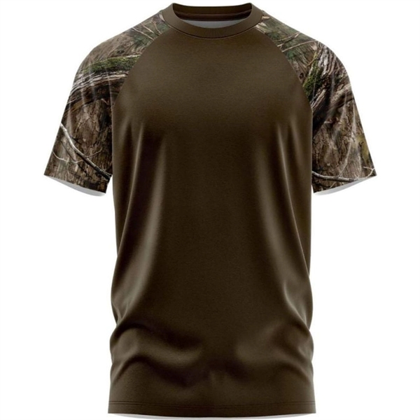 Mossy Oak® Men's Raglan 4.4 Oz. Polyester Interlock T-Shirt - Mossy Oak® Men's Raglan 4.4 Oz. Polyester Interlock T-Shirt - Image 11 of 14