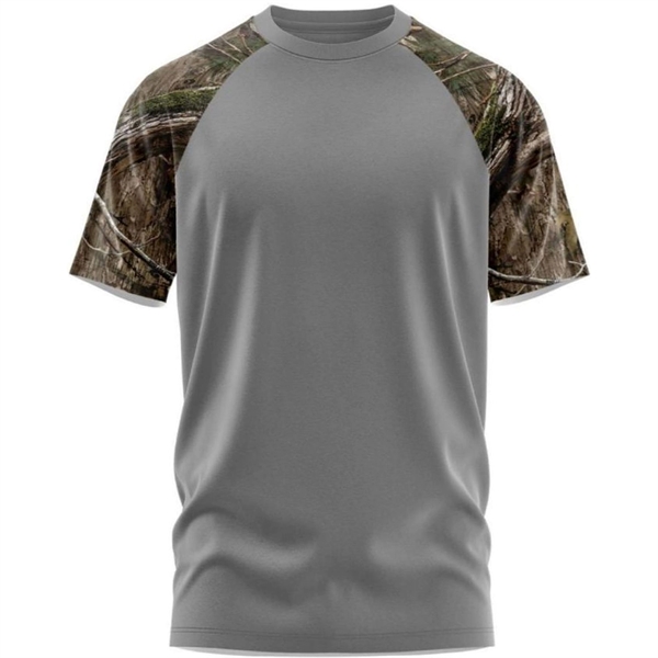 Mossy Oak® Men's Raglan 4.4 Oz. Polyester Interlock T-Shirt - Mossy Oak® Men's Raglan 4.4 Oz. Polyester Interlock T-Shirt - Image 12 of 14