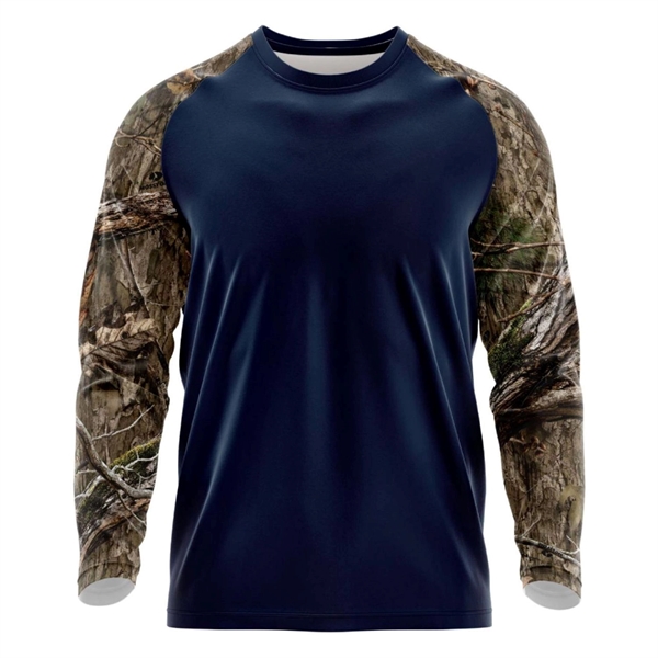 Mossy Oak® Mens Polyester Interlock Raglan Long Sleeve Shirt - Mossy Oak® Mens Polyester Interlock Raglan Long Sleeve Shirt - Image 12 of 12