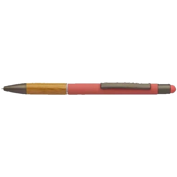 Bamboo Soft Touch Rubber Metal Pen - Bamboo Soft Touch Rubber Metal Pen - Image 2 of 6