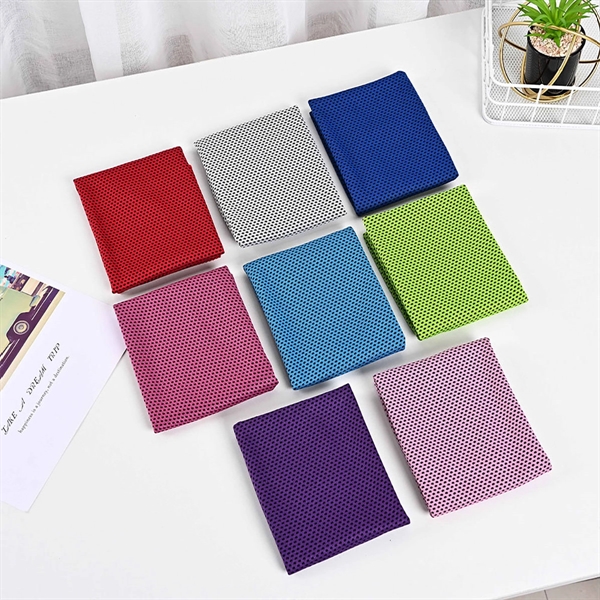 Double-color Cooling Ice Towel With Zipper Bag - Double-color Cooling Ice Towel With Zipper Bag - Image 0 of 3