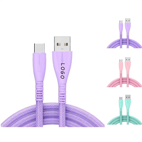 3 Ft Portable Fast Charging Cable With Illuminated Indicator