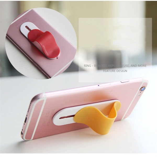 Collapsible Sliding Cell Phone Finger Grip Holder & Stand - Collapsible Sliding Cell Phone Finger Grip Holder & Stand - Image 0 of 4