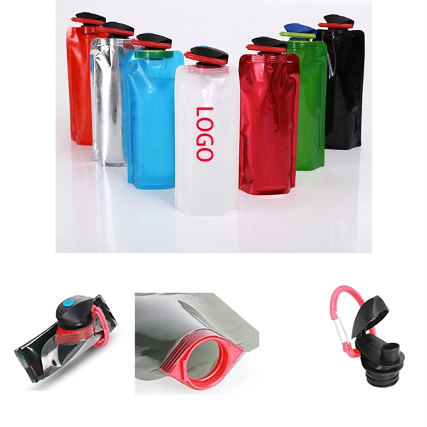 23 Oz Sports Leak Proof Folding Drinking Water Bags - 23 Oz Sports Leak Proof Folding Drinking Water Bags - Image 1 of 1