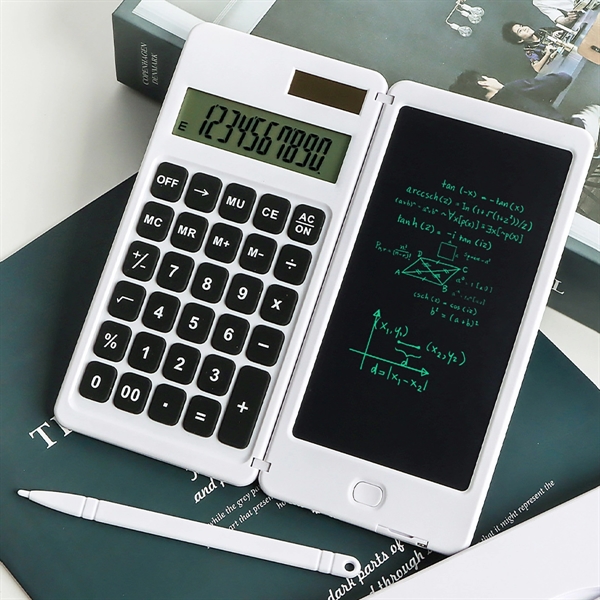 Basic Desk Calculator Notepad with Pen - Basic Desk Calculator Notepad with Pen - Image 2 of 4