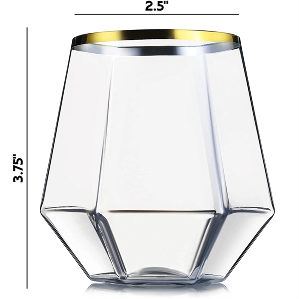 Diamond Unbreakable Stemless Plastic Wine Tumbler - Diamond Unbreakable Stemless Plastic Wine Tumbler - Image 2 of 2