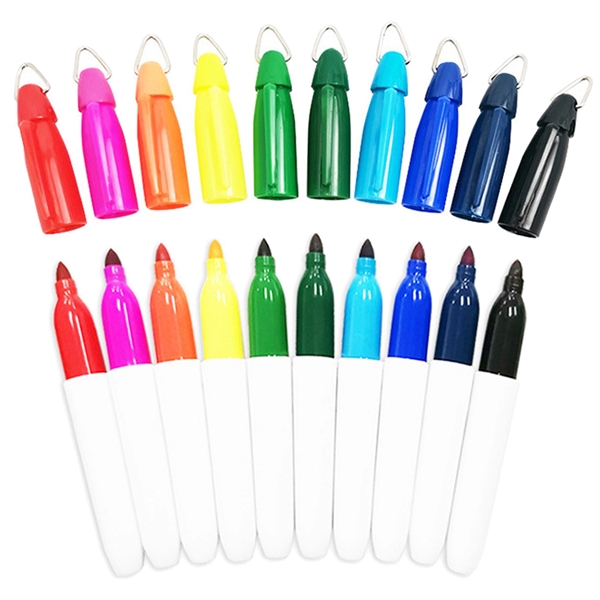 Mini Permanent Marker With Golf Keychain Clips - Mini Permanent Marker With Golf Keychain Clips - Image 2 of 2