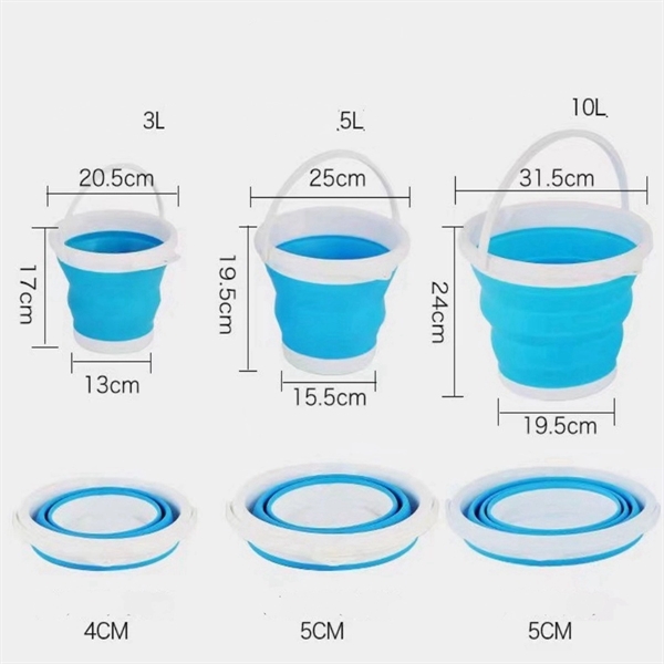 10L Foldable Silicon Bucket - 10L Foldable Silicon Bucket - Image 1 of 2