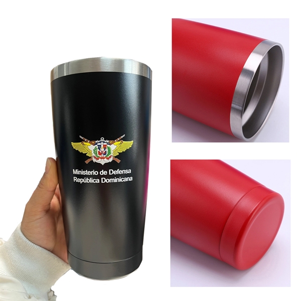 20 Oz. Double Wall Vacuum Stainless Steel Insulated Tumbler - 20 Oz. Double Wall Vacuum Stainless Steel Insulated Tumbler - Image 2 of 2