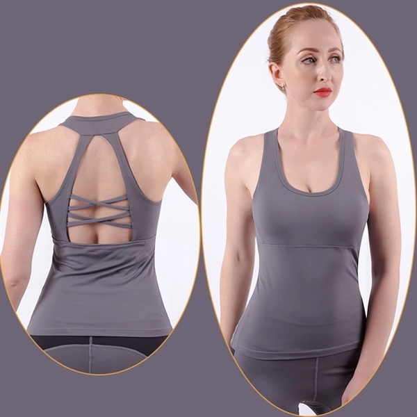 Women Workout Yoga Tank Top - Women Workout Yoga Tank Top - Image 1 of 6