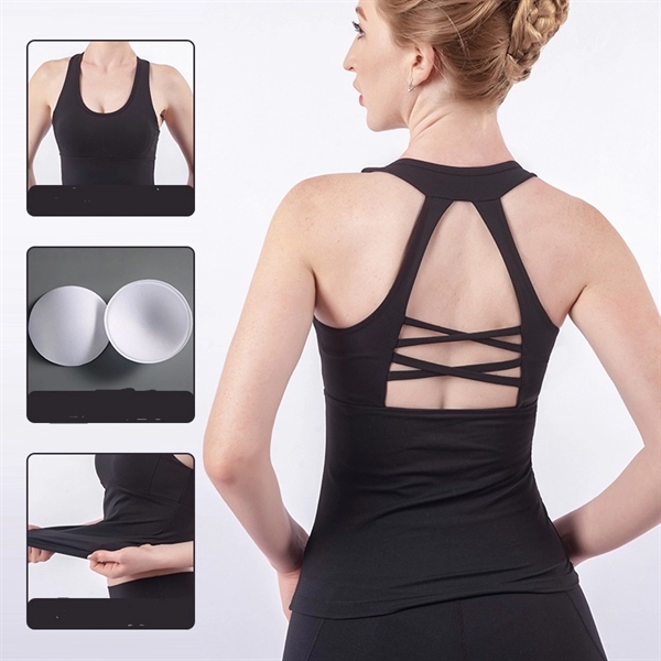 Women Workout Yoga Tank Top - Women Workout Yoga Tank Top - Image 3 of 6