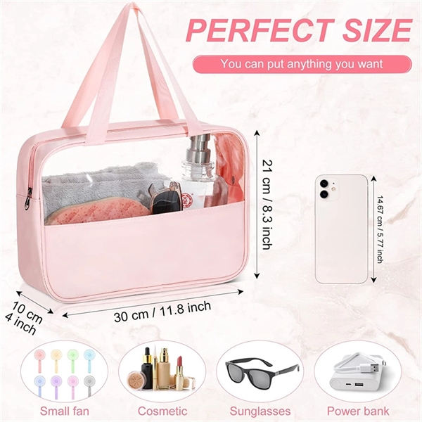 Travel Clear Cosmetic Makeup Beauty Bag Toiletry Organizer - Travel Clear Cosmetic Makeup Beauty Bag Toiletry Organizer - Image 1 of 5