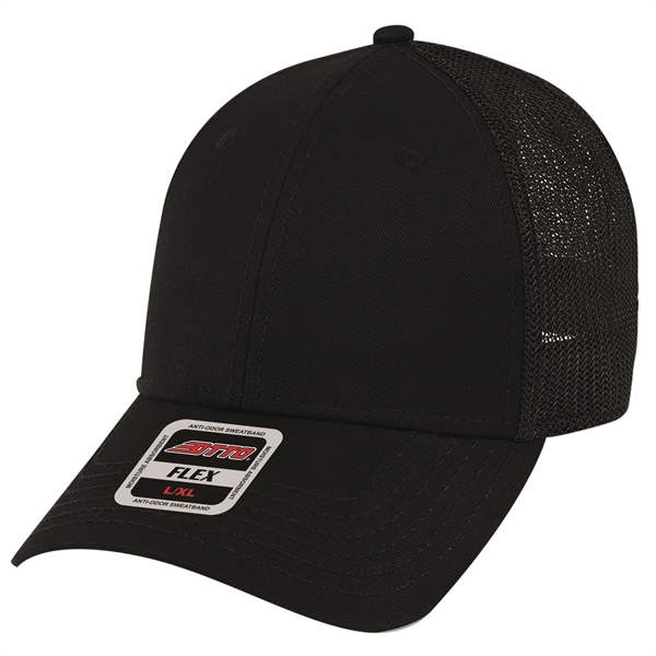 Flex 6 Panel Low Profile Mesh Back Trucker Hat - Flex 6 Panel Low Profile Mesh Back Trucker Hat - Image 3 of 10
