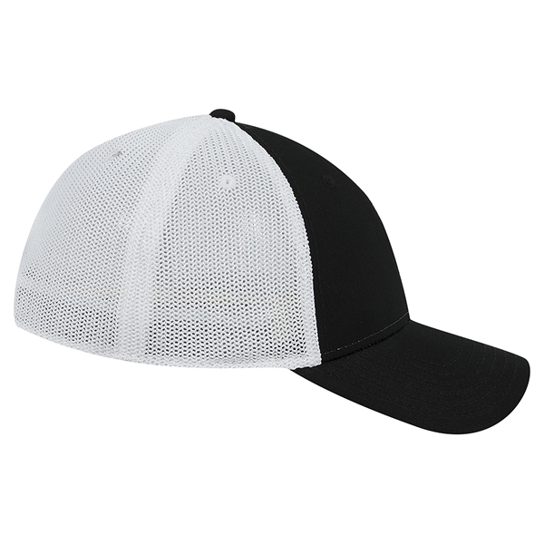 Flex 6 Panel Low Profile Mesh Back Trucker Hat - Flex 6 Panel Low Profile Mesh Back Trucker Hat - Image 10 of 10