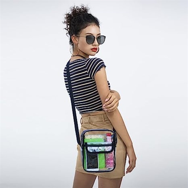 Clear Crossbody Purse Stadium Approved PVC Bag - Clear Crossbody Purse Stadium Approved PVC Bag - Image 1 of 4