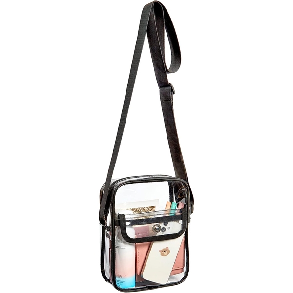 Clear Crossbody Purse Stadium Approved PVC Bag - Clear Crossbody Purse Stadium Approved PVC Bag - Image 2 of 4